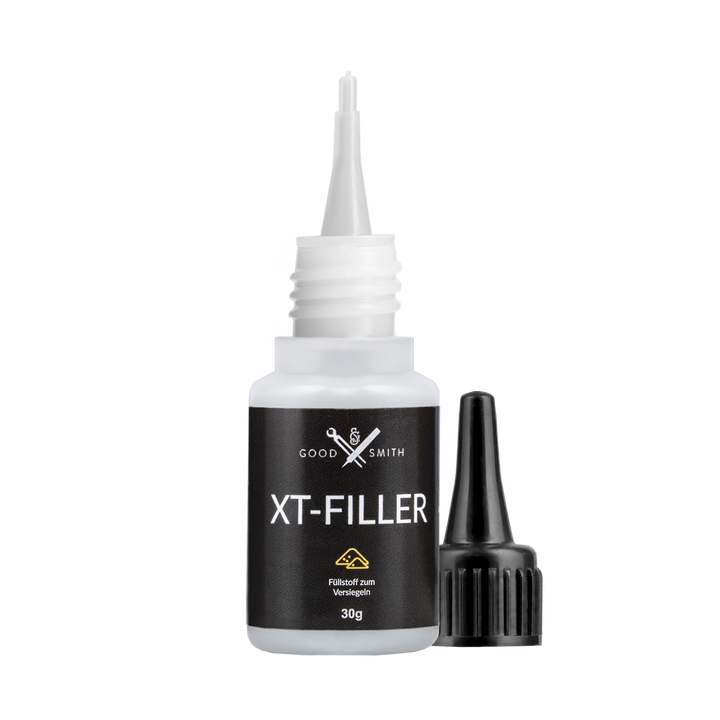 Goodsmith XT-Filler Flasche mit Füllstoff zum versiegeln offen