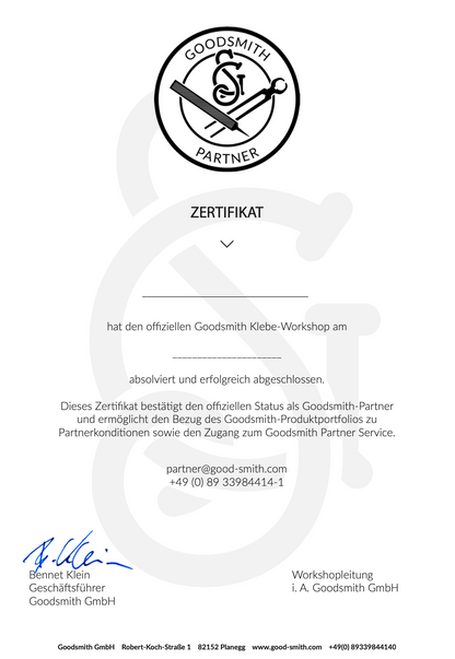 Goodsmith Zertifikat 