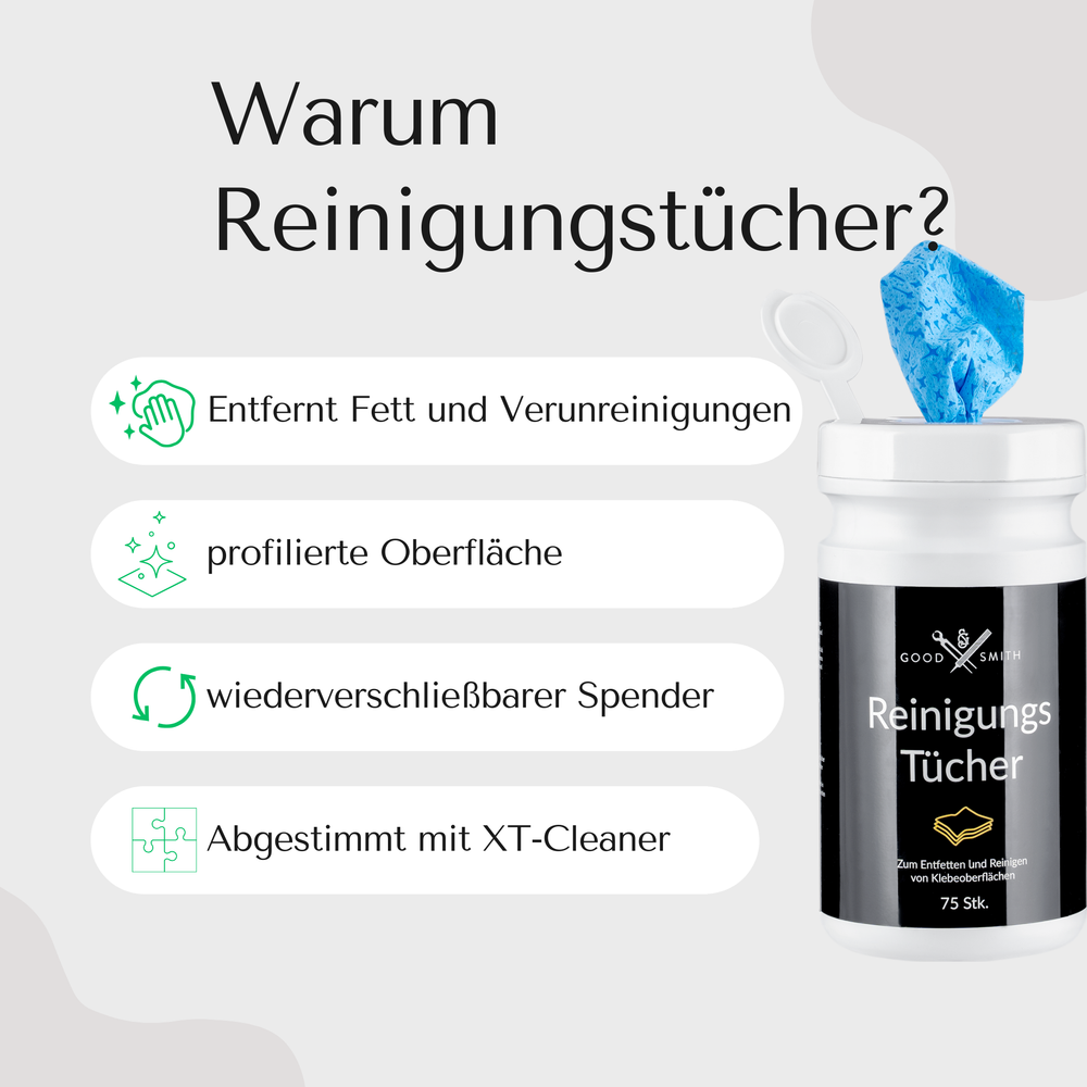 Reinigungstücher Goodsmith Klebebeschlag