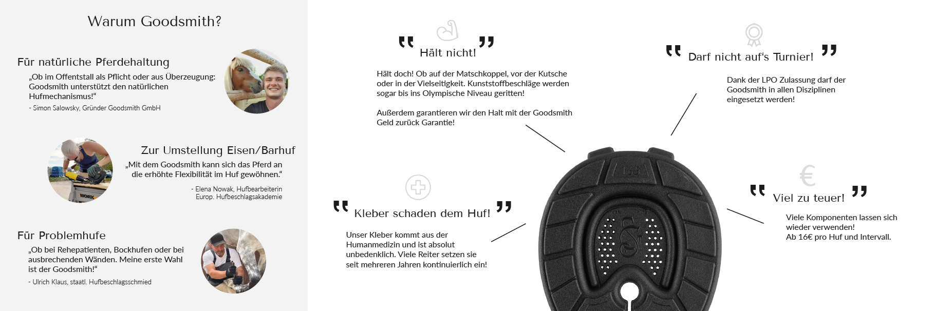 Goodsmith Flyer mit Gründen warum Goodsmith kaufen 