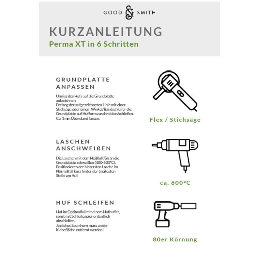 Goodsmith Kurzanleitung Klebebeschlag