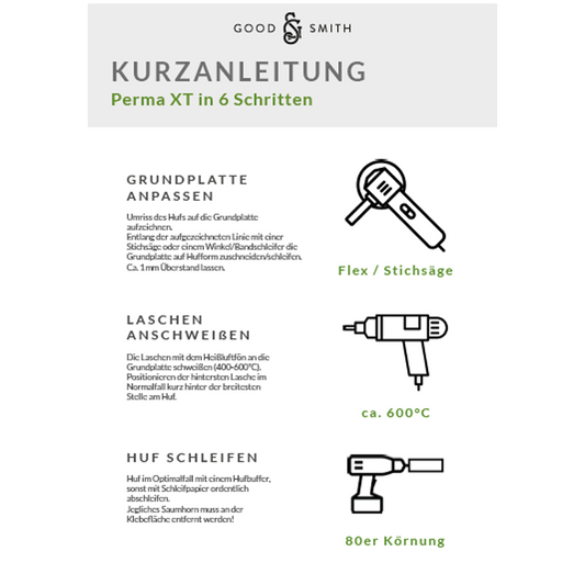 Goodsmith Kurzanleitung Klebebeschlag